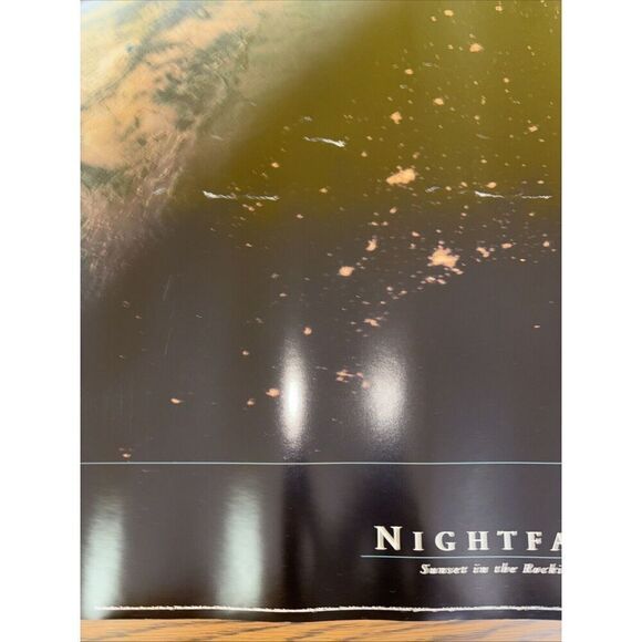 1997 Nightfall Sunset in the Rockies Poster - Simulated Science Astronomy - Picture 3 of 14